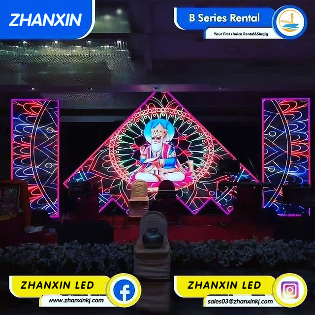2022 New b series 576*576*85mm cabinet video wall hd smd indoor rental wedding party led screen