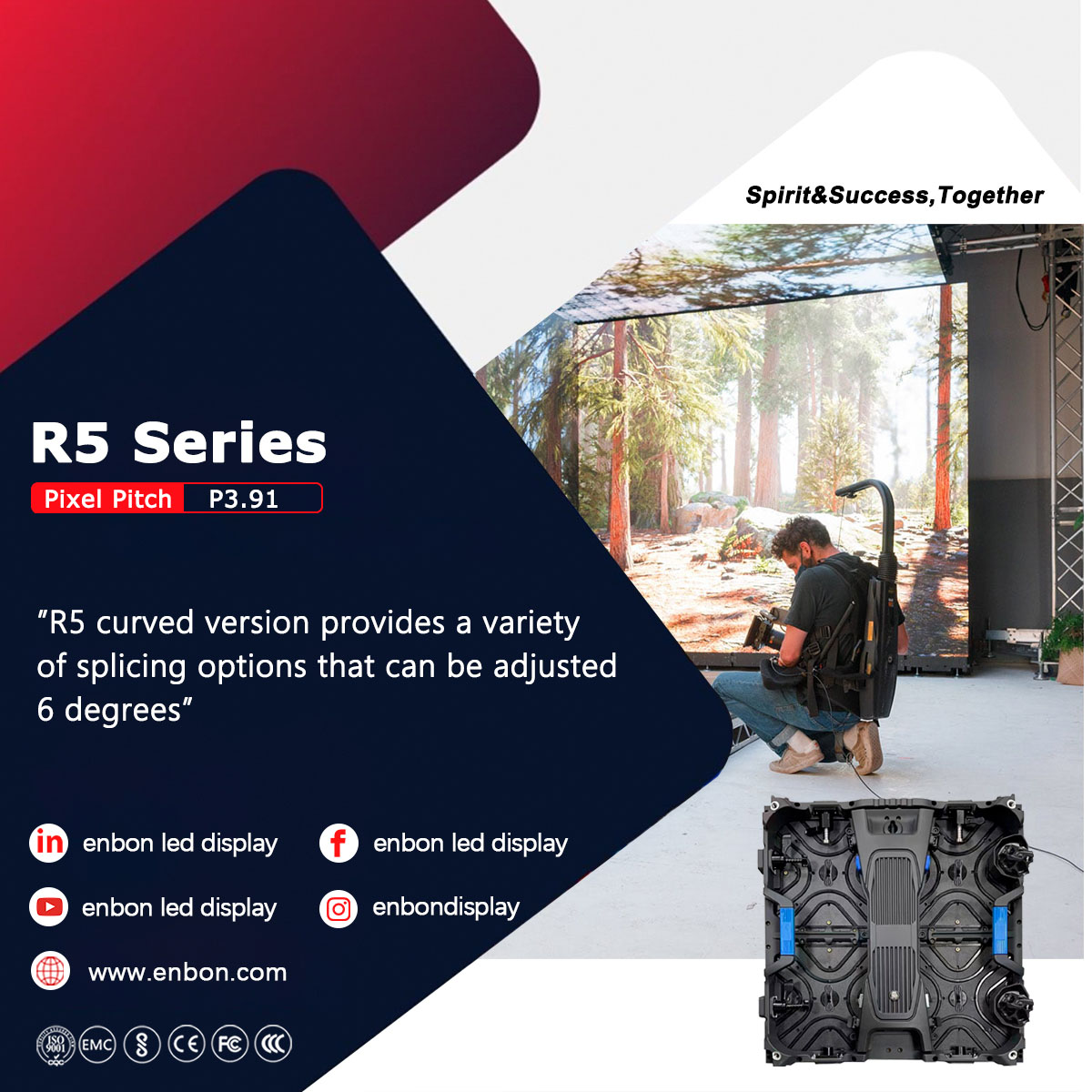 R5 series Suspensible Wedding Backdrop Video Wall Stage Background Thin Curtain Display Rental LED Screen